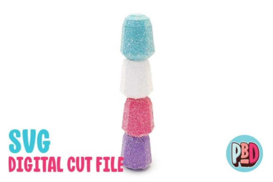 Gumdrop Tower 3D Papercraft SVG