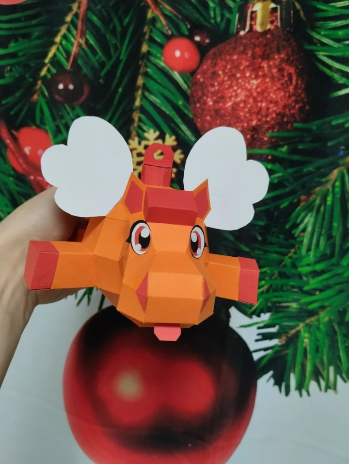 Horse Baubles Papercraft Template - Low Poly, Pepakura PDF, DIY Handmade, Home Decoration, Creative Gifts