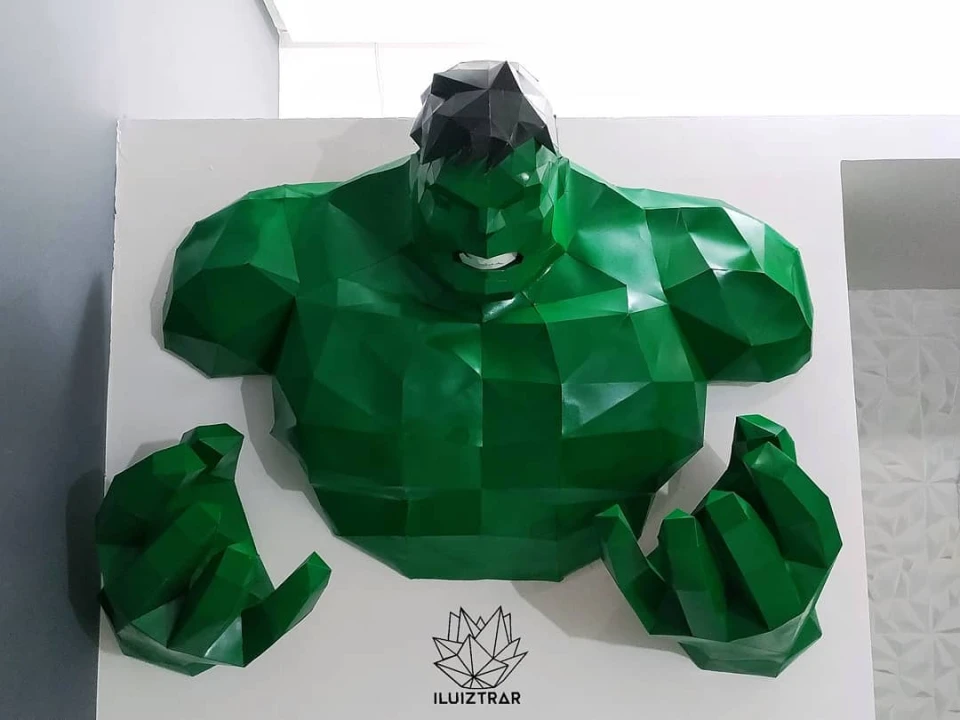 Low Poly HULK Papercraft Template | DIY 3D Geometric Superhero Sculpture | Marvel Fan Art & Movie Decor