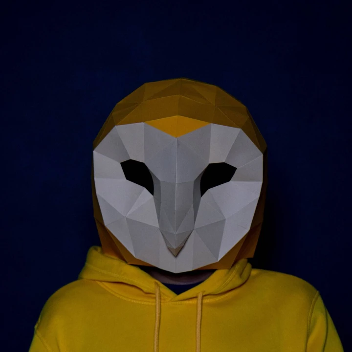 Owl Mask Paper Craft, Digital Template, Origami, PDF Download DIY, Low Poly, 3D Mask,Halloween Mask Owl Mask Paper Craft, Digital Template, Origami, PDF Download DIY, Low Poly, 3D Mask,Halloween Mask