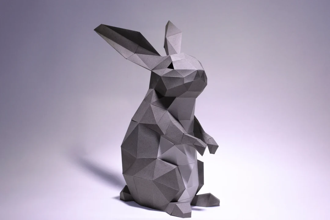 Bunny Rabbit standing up Paper Craft, Digital Template, Origami, PDF Download DIY, Low Poly, Trophy, Sculpture, Rabbit Model Bunny Rabbit standing up Paper Craft, Digital Template, Origami, PDF Download DIY, Low Poly, Trophy, Sculpture, Rabbit Model