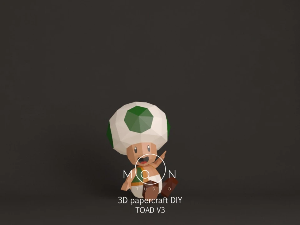 Toad v3, Papercraft PDF, Cricut Maker Template, DIY , Low poly Paper, Papercraft 3D, Room Decor, Nes, Snes, Videogames Toad v3, Papercraft PDF, Cricut Maker Template, DIY , Low poly Paper, Papercraft 3D, Room Decor, Nes, Snes, Videogames