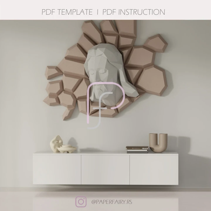 Low poly Jesus 3d papercraft sculpture, Jesus 3D paper model, modern art statue decor, faceted geometric sculpture forms Low poly Jesus 3d papercraft sculpture, Jesus 3D paper model, modern art statue decor, faceted geometric sculpture forms