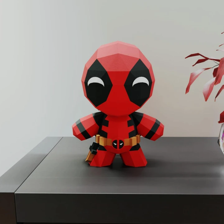 Deadpool Craft Paper Papercraft Template DeadPool, Format Pdf format compatible with cricut ...
