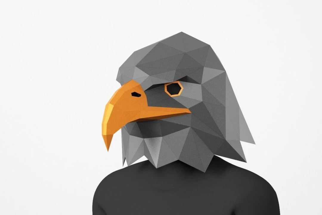Eagle Mask PDF template, DIY papercraft, Polygonal, Origami, 3d Mask, Pdf, low poly, Pepakura, 3d mask, paper bird Eagle Mask PDF template, DIY papercraft, Polygonal, Origami, 3d Mask, Pdf, low poly, Pepakura, 3d mask, paper bird