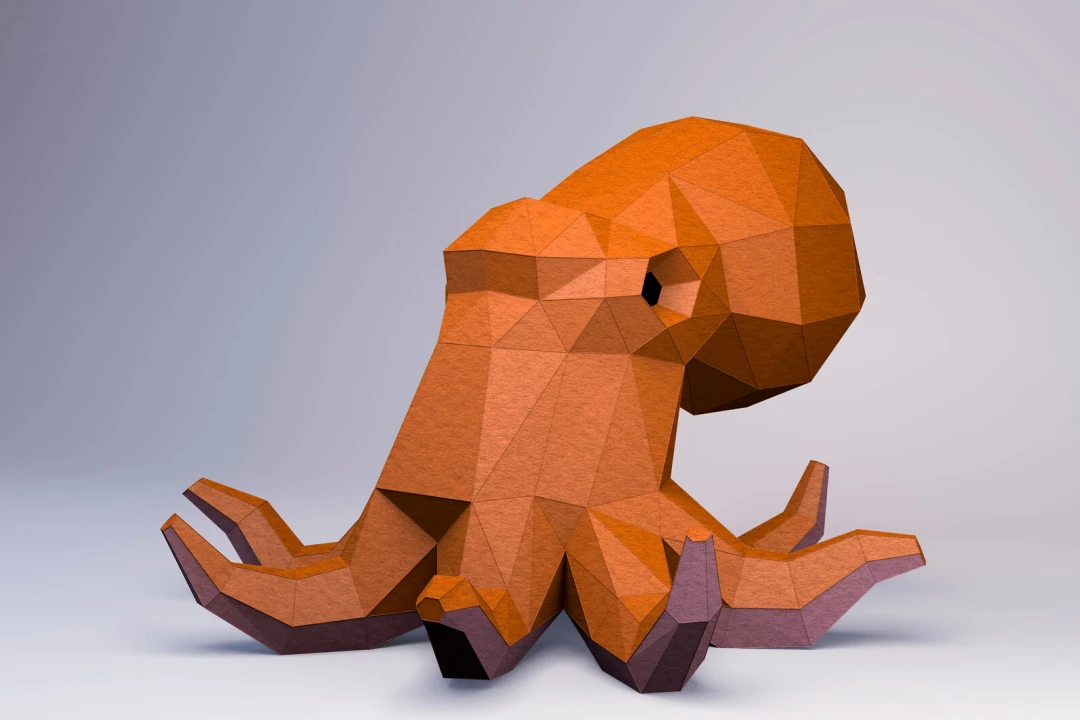 Octopus Digital Template, Octopus PDF Paper Craft, Octopus Origami, Octopus Model Octopus Digital Template, Octopus PDF Paper Craft, Octopus Origami, Octopus Model