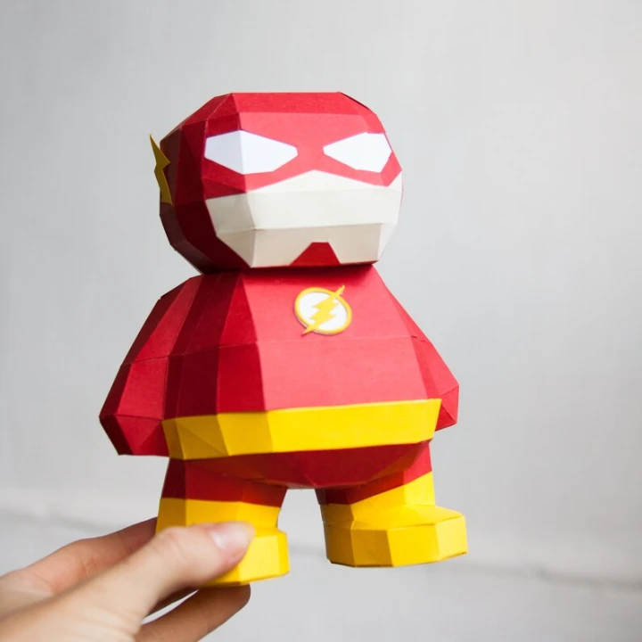 Flash, Papercraft Superheros Doll, Diy Pdf templates, Digital files ...