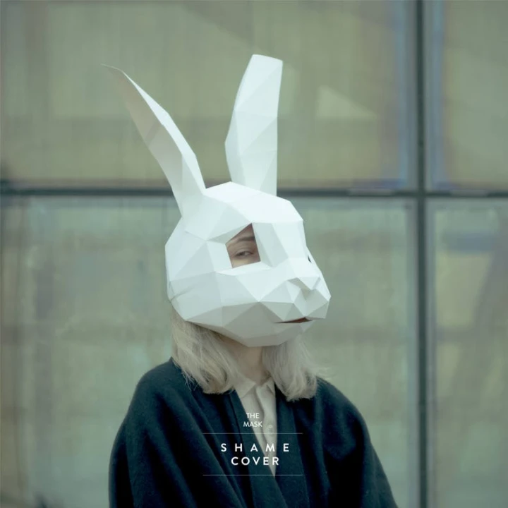 3d Rabbit Mask Pattern Rabbit Mask, Papercraft Mask, Easter Bunny Mask, DIY 3D mask, Paper ...
