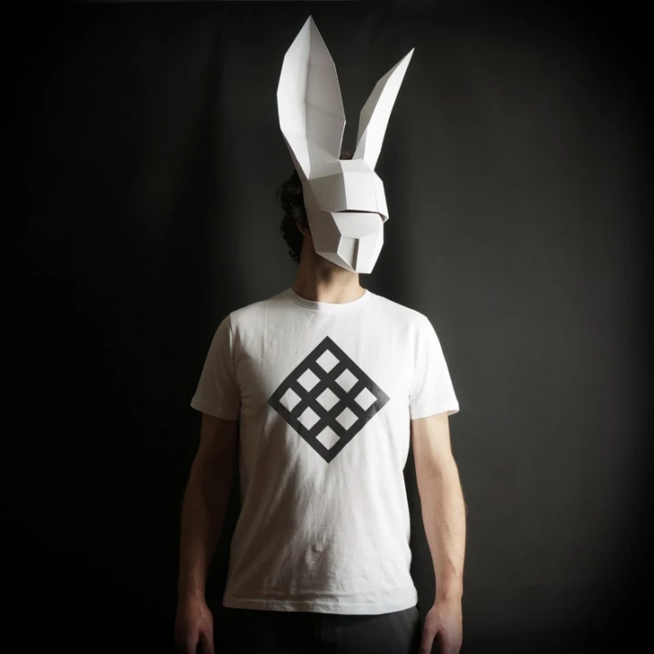 White Rabbit, 3D Papercraft Mask Template, Low Poly Paper Mask, Unique ...
