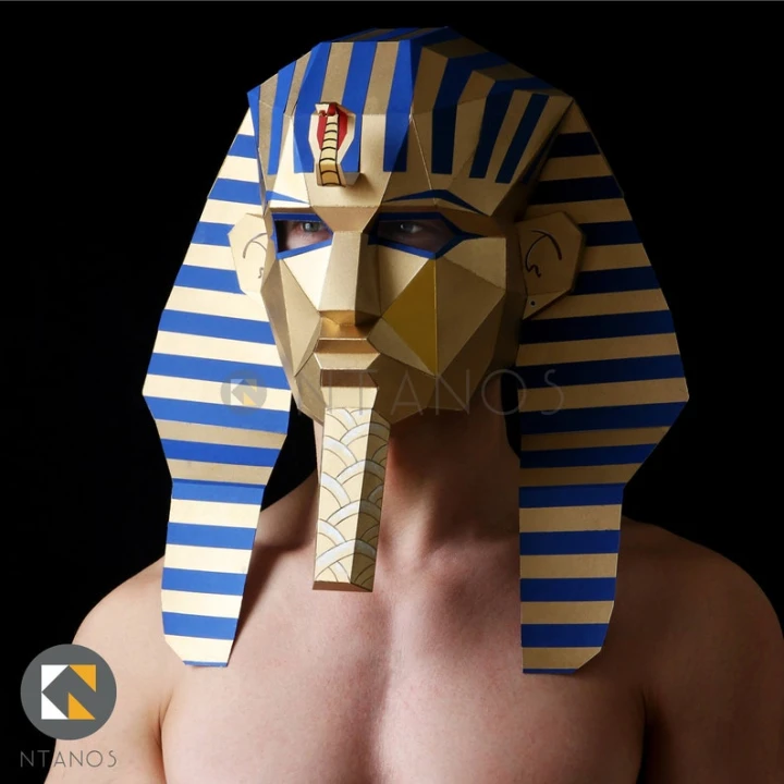 PHARAOH Mask - Make your own Egyptian mask with card from PDF download