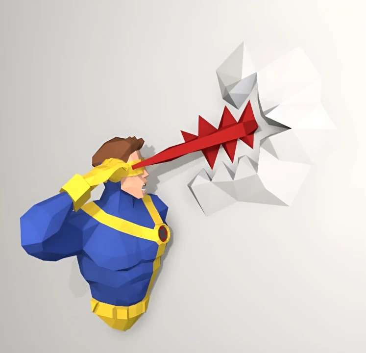 Cyclops, Scott Summers Papercraft Design with PDF Templates, Paper Art ...