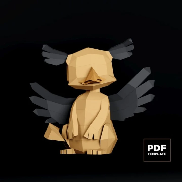 Papercraft Griffith Griffin Papercraft Low Poly Decoration, PDF Template, DIY Paper 3D ...