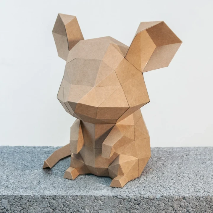 Mouse paper model,Papercraft , DIY , Low poly , PDF Papercraft , Mouse ...