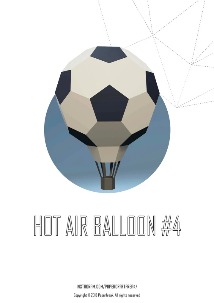 Papercraft 3D HOT AIR BALLOON all in one pepakura Low Poly Paper Sculpture DiY gift Deor home office pattern template decoration holydays Papercraft 3D HOT AIR BALLOON all in one pepakura Low Poly Paper Sculpture DiY gift Deor home office pattern template decoration holydays