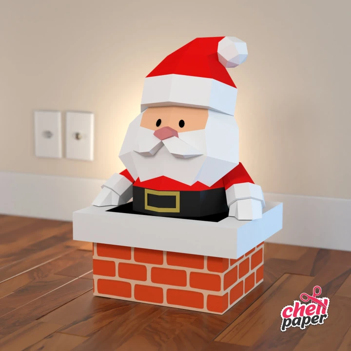 Papercraft Santa Claus, Santa Claus, Low Poly Santa Claus, Дед Мороз, Paper Sculpture, Glasses, Handmade, Christmas, Socks, Chimney Papercraft Santa Claus, Santa Claus, Low Poly Santa Claus, Дед Мороз, Paper Sculpture, Glasses, Handmade, Christmas, Socks, Chimney