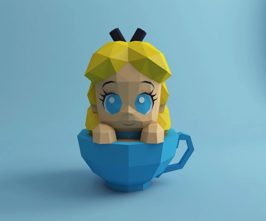 Sweet Alice, DIY, Papercraft, PDF, Low Poly, Paper, Sweets, Candy, Wonderland, Moon Studio