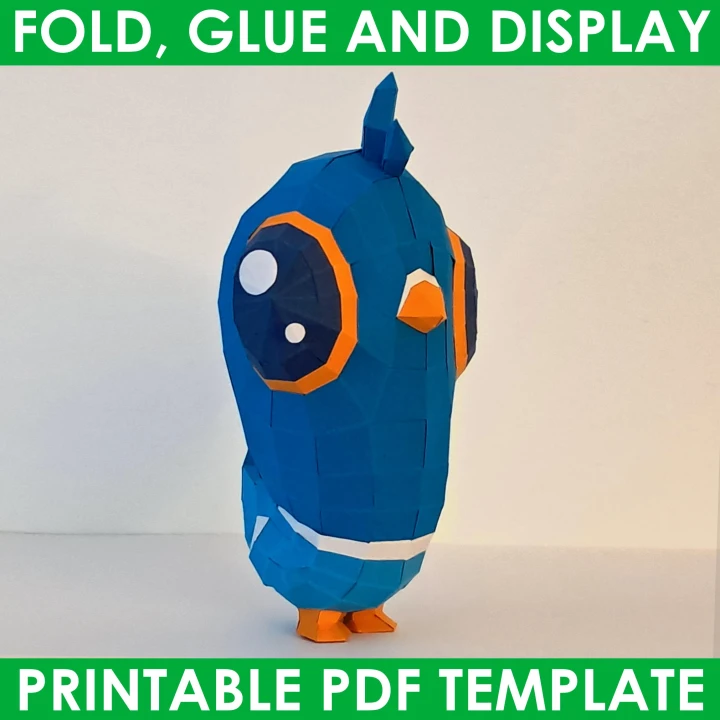 Guy the pigeon template 3D papercraft PDF DIY - Pigeon - Cute DIY bird animal Guy the pigeon template 3D papercraft PDF DIY - Pigeon - Cute DIY bird animal