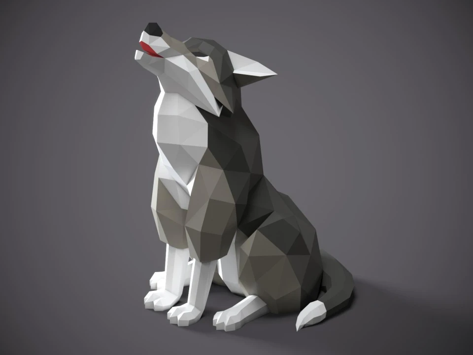 Wolf Papercraft PDF template DIY