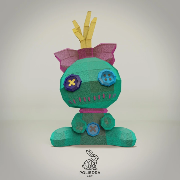 Lilo & Stitch: Scrump's Stitch Low Poly Papercraft