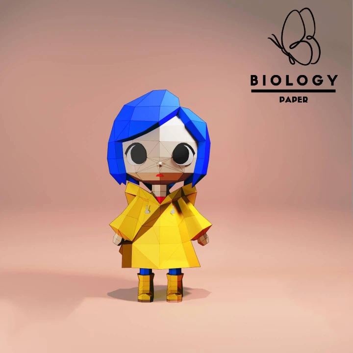 Coraline Low Poly Papercraft Template Pepakura PDF DIY Handmade Coraline Low Poly Papercraft Template Pepakura PDF DIY Handmade
