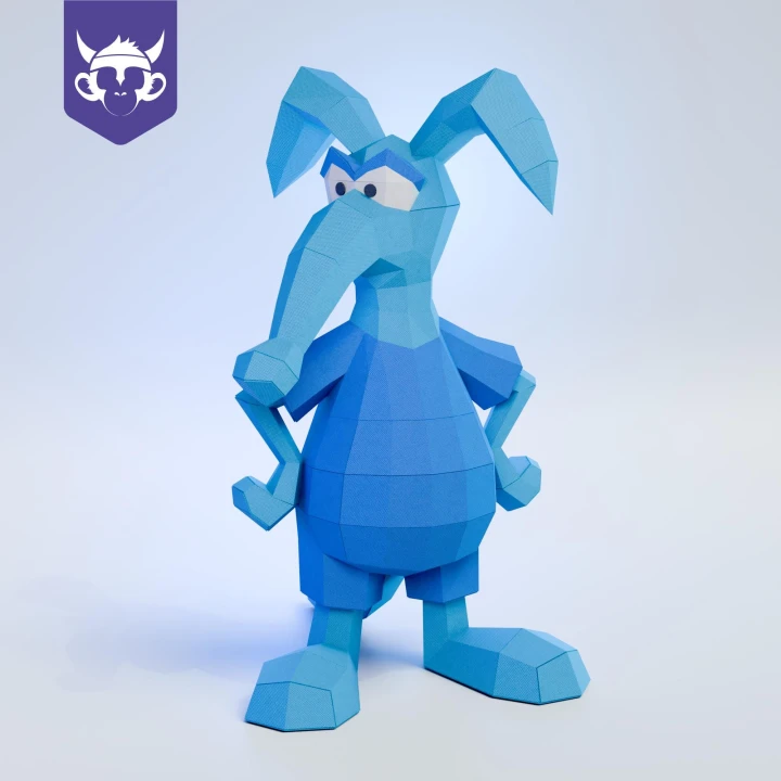 ANT EATER, Papercraft, Template, DIY, Paper, Low Poly, Cute, Kawaii, 3D Model, Pdf Low Poly, Kids Toy