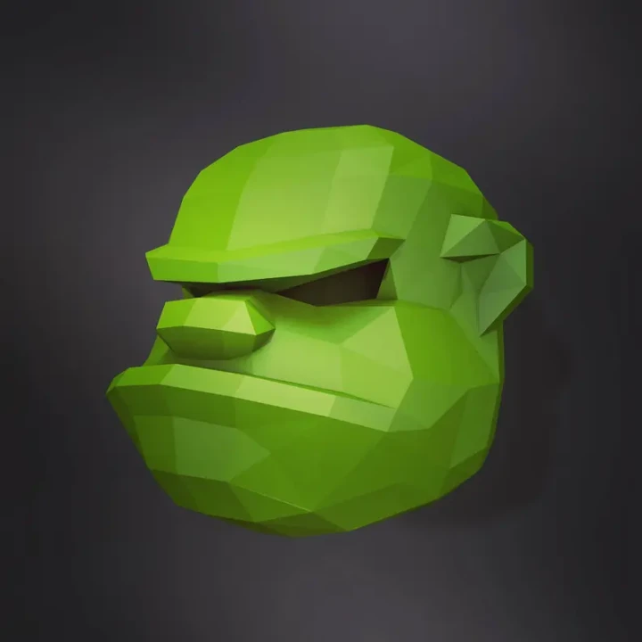 Orge Mask Papercraft, DIY, Low-poly Papercraft