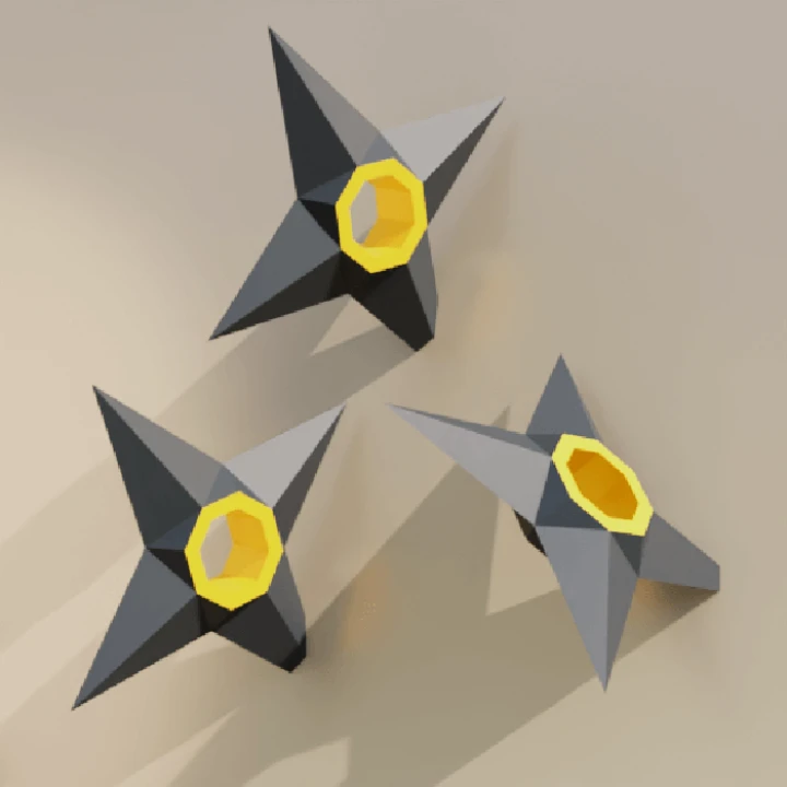 Shuriken Papercraft, Lowpoly Papercraft, Fovea - Papercraft - Nonitt