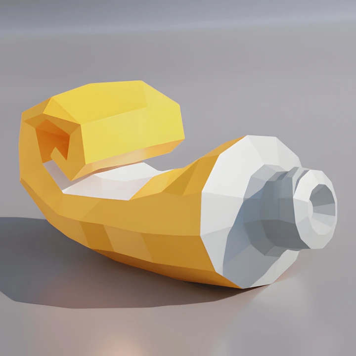 Pot Ecrase Papercraft, Lowpoly Papercraft, Fovea - Papercraft - Nonitt