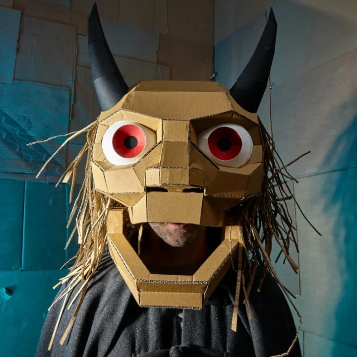 Monster 3D Papercraft Mask Template, Paper Mask, Unique Halloween Costume, PDF Pattern