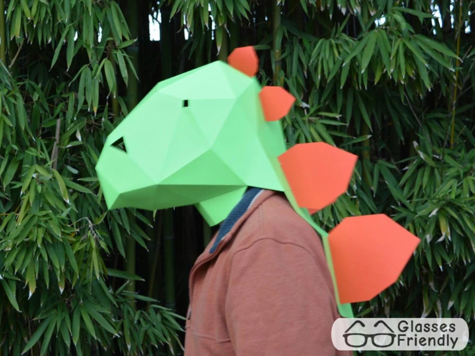 Dinosaur Mask - Stegosaurus Pattern | Instant Download | Dinosaur Party | Dino Mask