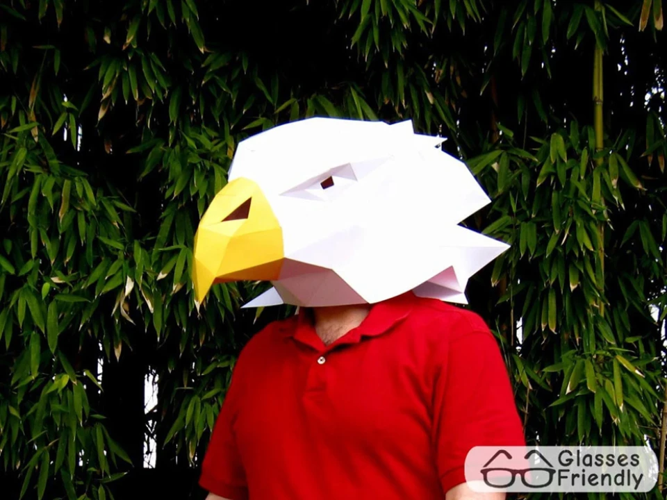 Eagle Mask - Make Your Own Animal Mask with just Paper and Glue! | Paper Mask | DIY Mask | Mascot | Halloween Mask Eagle Mask - Make Your Own Animal Mask with just Paper and Glue! | Paper Mask | DIY Mask | Mascot | Halloween Mask