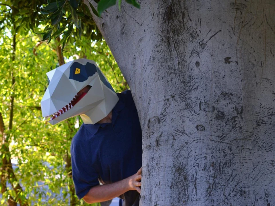 Dinosaur Mask - Velociraptor | Great Dinosaur Birthday Fun! | Halloween Mask | Velociraptor Mask | Dinosaur Birthday | Paper Mask Dinosaur Mask - Velociraptor | Great Dinosaur Birthday Fun! | Halloween Mask | Velociraptor Mask | Dinosaur Birthday | Paper Mask