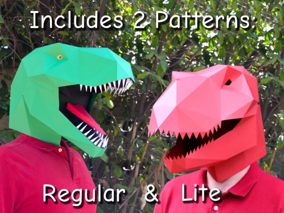 Dinosaur Mask Pattern: Make a Paper T-Rex Mask Dinosaur Mask Pattern: Make a Paper T-Rex Mask