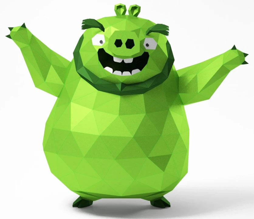 King Pig Angry Birds A4 PDF Template, 3D Paper Art, Low poly, Polygonal Paper Craft King Pig Angry Birds A4 PDF Template, 3D Paper Art, Low poly, Polygonal Paper Craft