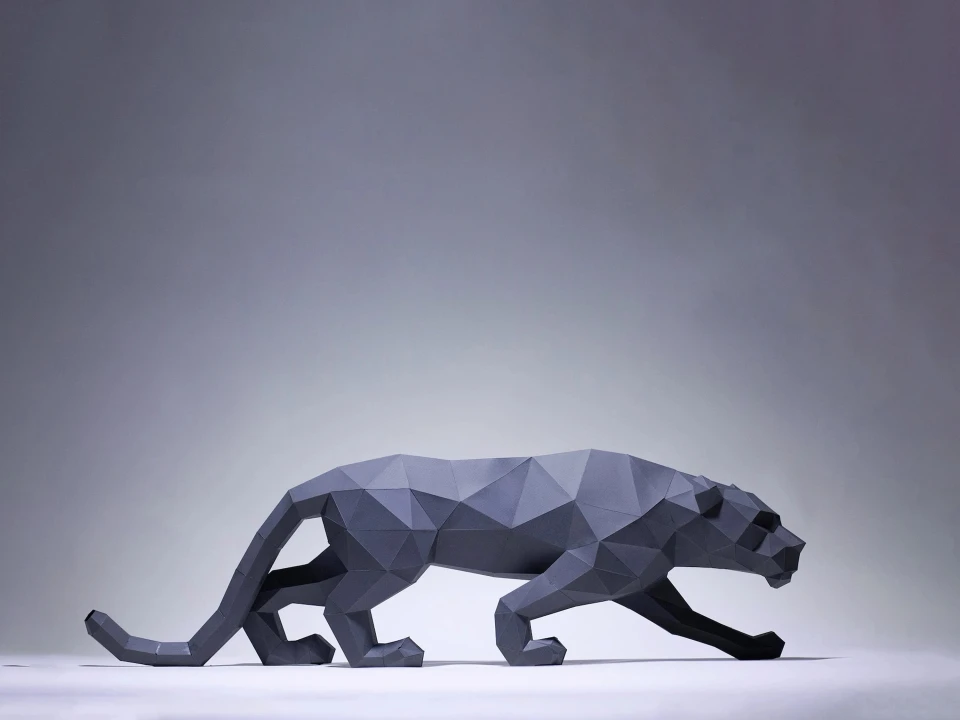 Black Panther Walk, Papercraft Panther, Leopard, Papercraft decor, Home decor, Gift, Papercraft 3D, low poly, origami 3D, papercraft template Black Panther Walk, Papercraft Panther, Leopard, Papercraft decor, Home decor, Gift, Papercraft 3D, low poly, origami 3D, papercraft template