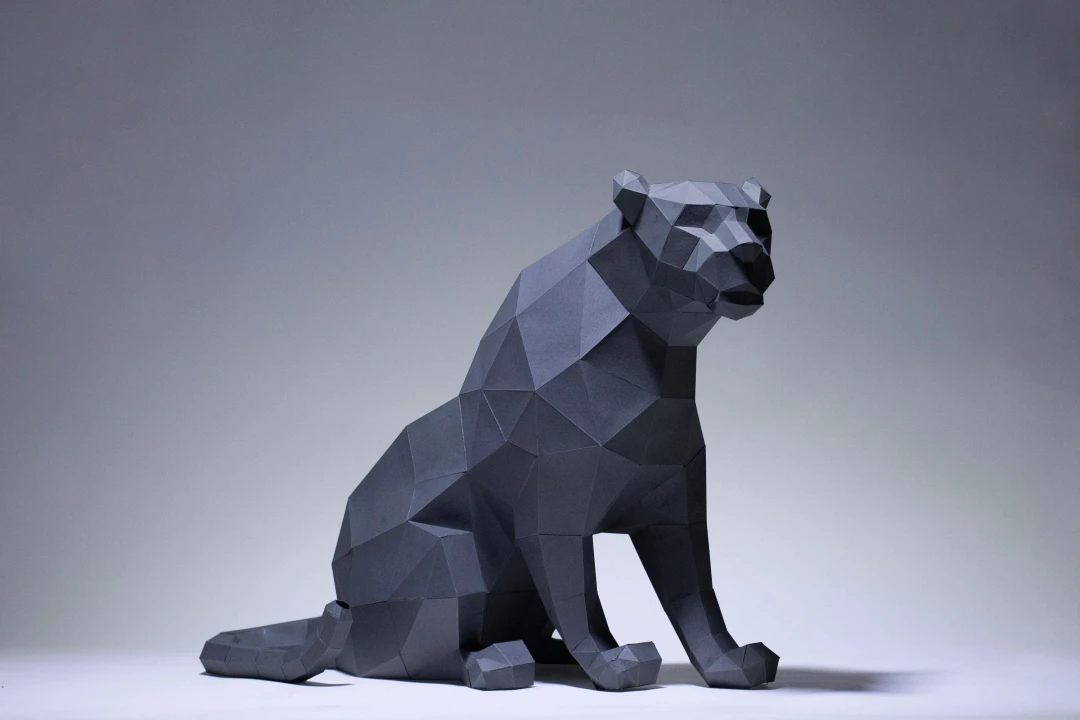 Black Panther Sit Paper Craft, Digital Template, Origami, PDF Download DIY, Low Poly, Trophy, Sculpture, Model Black Panther Sit Paper Craft, Digital Template, Origami, PDF Download DIY, Low Poly, Trophy, Sculpture, Model