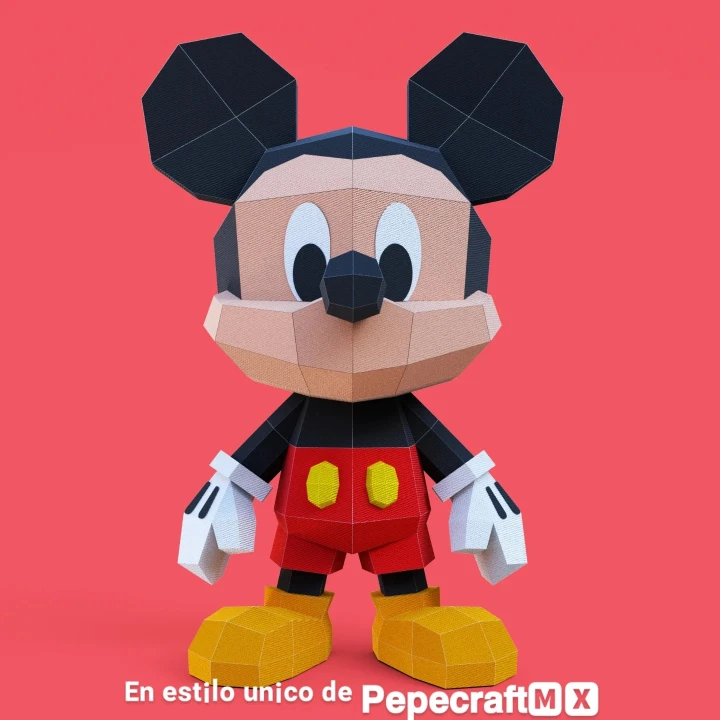 Mickey Mouse 3D Digital Template PDF | DIY Papercraft | Disney | Instant Download |