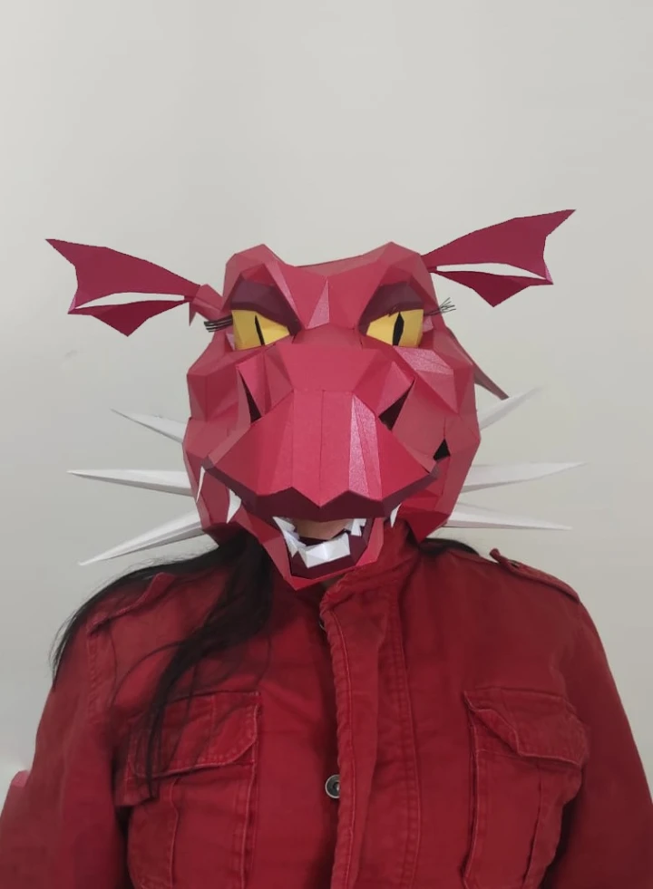 DRAGON - Shrek Mask DIY, Lowpoly Papercraft