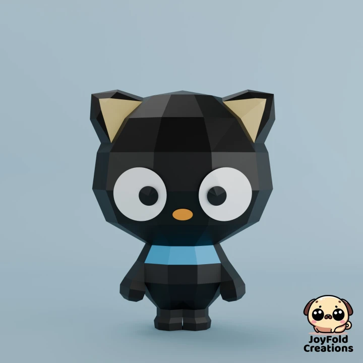 JoyFold Doll Chococat Papercraft/Template PDF/Low Poly/Papercraft/ 3D Art/ Origami/Party/Home Decor