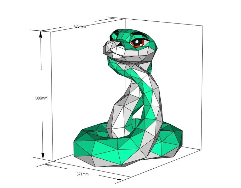 Snake Boy Papercraft Template - Low Poly, Pepakura PDF, DIY Handmade, Home Decoration, Creative Gifts Snake Boy Papercraft Template - Low Poly, Pepakura PDF, DIY Handmade, Home Decoration, Creative Gifts