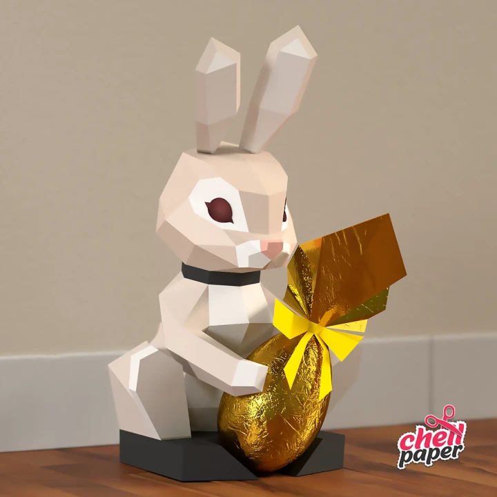 Bunny 2 Papercraft, Low Poly Bunny, Low poly animal, Paper Rabbit, Easter egg, Easter Bunny. Comes with Bonus, Basketball Bunny 2 Papercraft, Low Poly Bunny, Low poly animal, Paper Rabbit, Easter egg, Easter Bunny. Comes with Bonus, Basketball