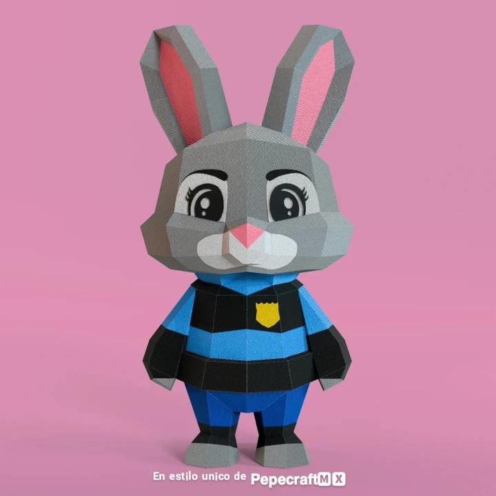 Judy Hopps 3D Digital Template PDF | DIY Papercraft | Zootopia | Instant Download |