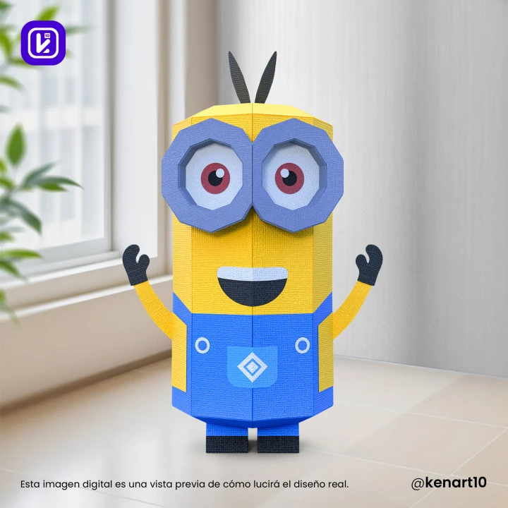 Minion Kevin, Despicable Me, Walt Disney Papercraft Low Poly 3d DIY Kenart10 Minion Kevin, Despicable Me, Walt Disney Papercraft Low Poly 3d DIY Kenart10
