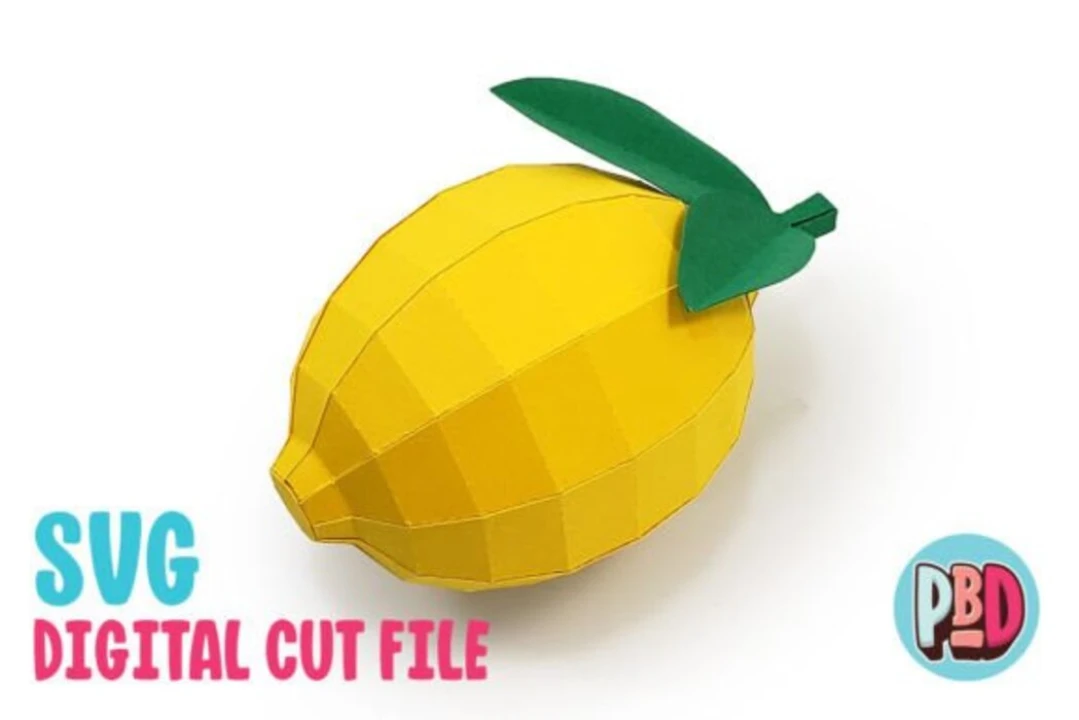 Lemon 3D Papercraft SVG