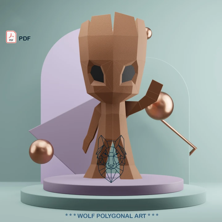 Chibi Baby Groot Adorable Mini Tree Hero