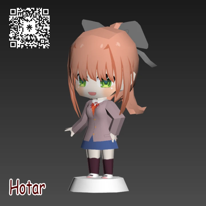 [Doki Doki Literature Club] Monika Chibi Papercraft