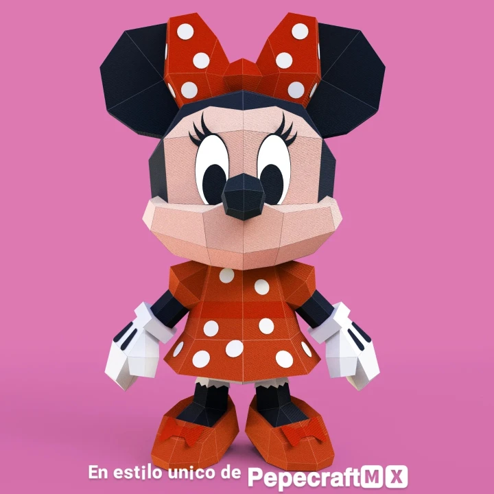 Minnie Mouse 3D Digital Template PDF | DIY Papercraft | Disney | Instant Download |