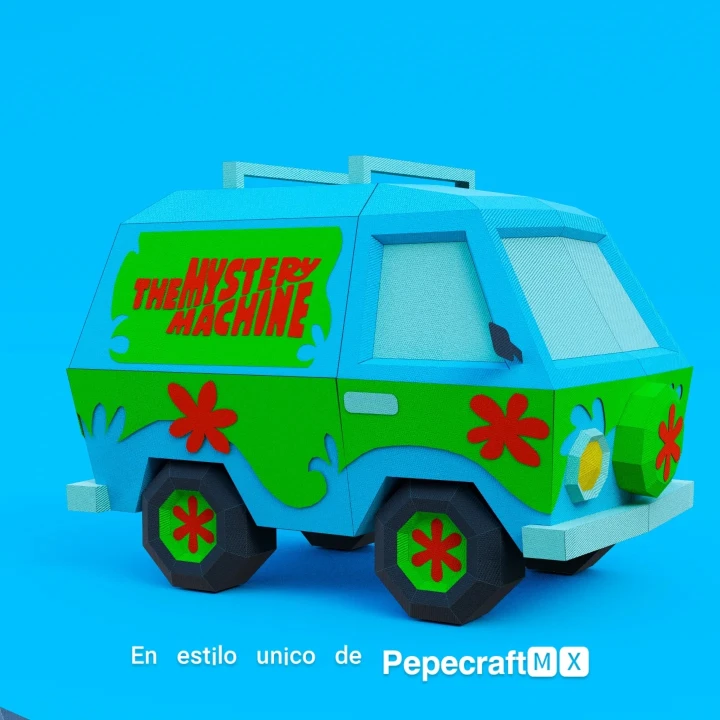 The Mystery Machine 3D Digital Template PDF | DIY Papercraft | Scooby-Doo | Instant Download |