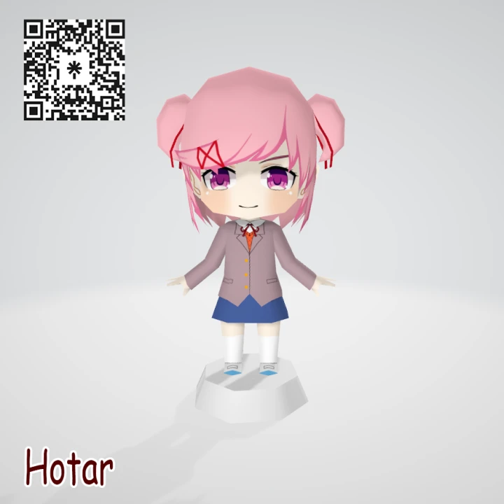 [Doki Doki Literature Club] Natsuki Chibi Papercraft