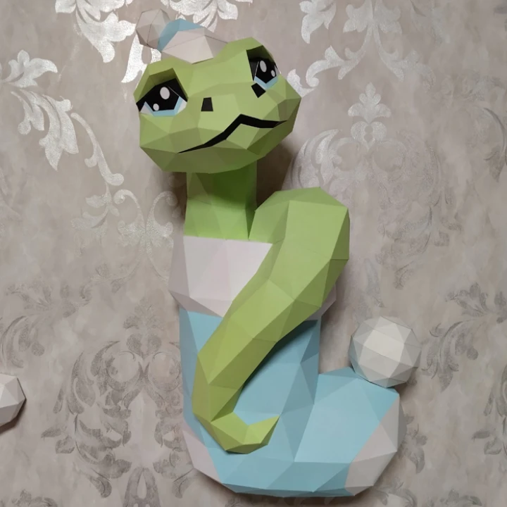 Snake in a Felt Boot Papercraft Template - Low Poly, Pepakura PDF, DIY Handmade, Home Decoration, Creative Gifts Snake in a Felt Boot Papercraft Template - Low Poly, Pepakura PDF, DIY Handmade, Home Decoration, Creative Gifts